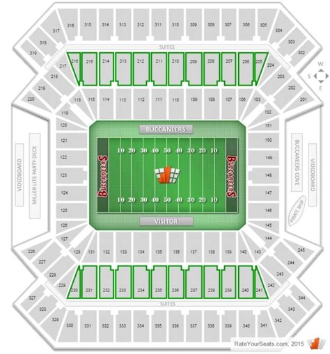 Raymond James Stadium Seating Chart With Seat Numbers And Rows – Two ...