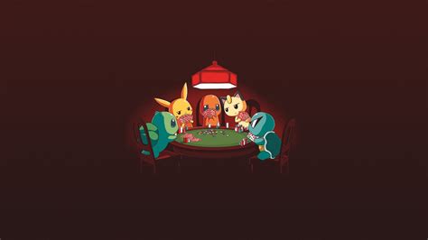 Pokemon, Poker, Bulbasaur, Pikachu, Meowth, Squirtle, Charmander