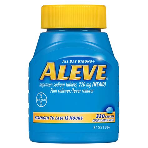 Aleve 220mg Naproxen Sodium Caplets, 320 ct. - BJs WholeSale Club