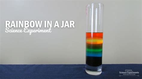 Rainbow in a Jar Science Experiment