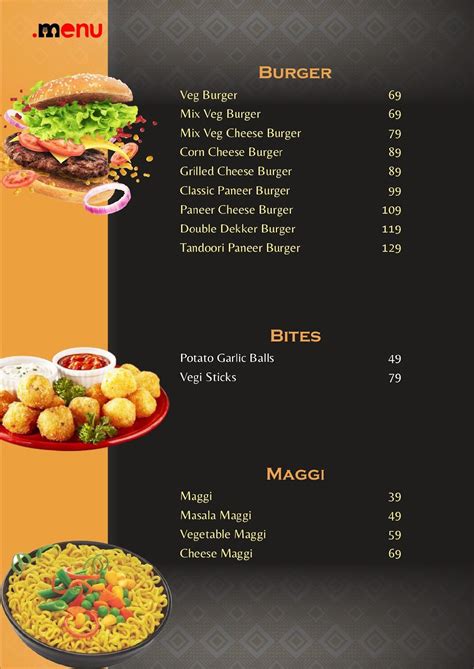 Menu at Sam's Cafe, Karad