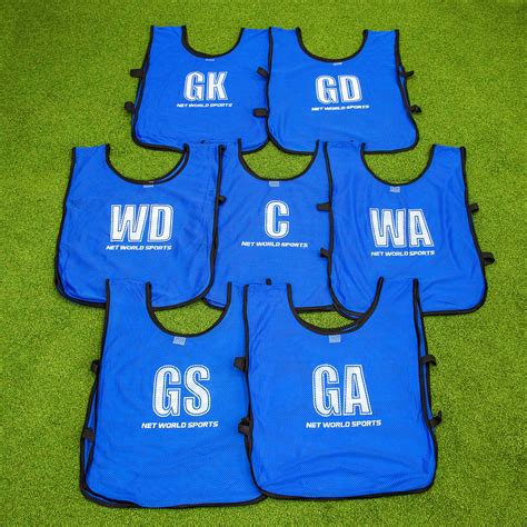 Buy FORZA Netball Bibs [7 Pack] - Full Netball Player Position Bib Pack - Three Sizes Online at ...