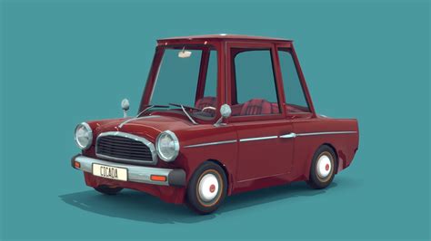 Cicada - Retro Cartoon Car - Download Free 3D model by RCC Design (@rccdesign) [135b16b] - Sketchfab