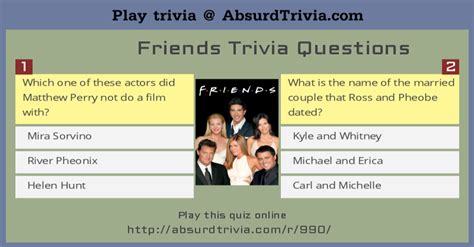 Friends Trivia Questions