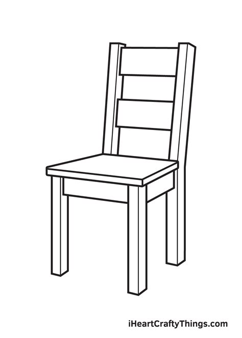 Chair Drawing — How To Draw A Chair Step By Step