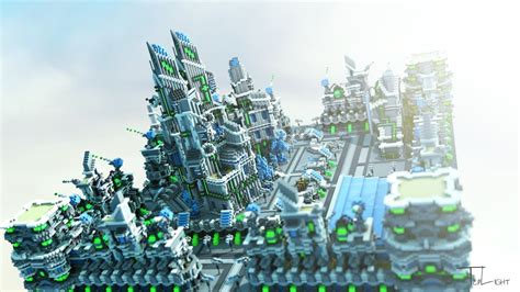 Futuristic City Minecraft Build - YouTube