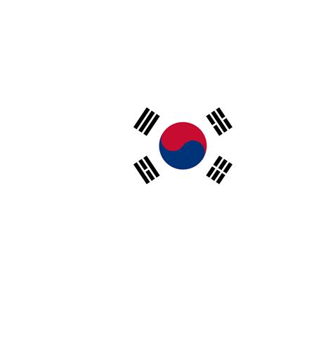 OnlineLabels Clip Art - South Korea Map Flag