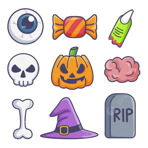 Halloween Stickers Set, Halloween Clipart, Halloween, Sticker Set PNG ...