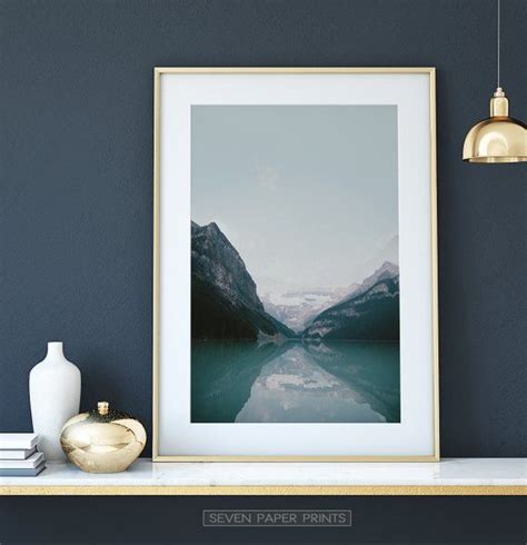 Lake Louise Wall Art, Nordic Landscape, Canada Lake Print From Banff Park, Scandinavian Nature ...