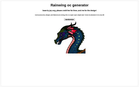 Rainwing oc generator