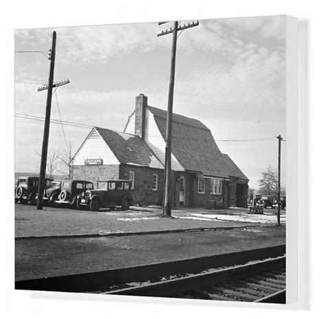 Print of NEW JERSEY: TRAIN STATION. A train station in Radburn, New Jersey. Photograph by Carl ...