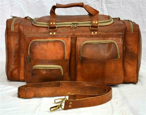 Bag Leather since 1981 Vintage Luggage Travel Duffle Genuine Handmade ...