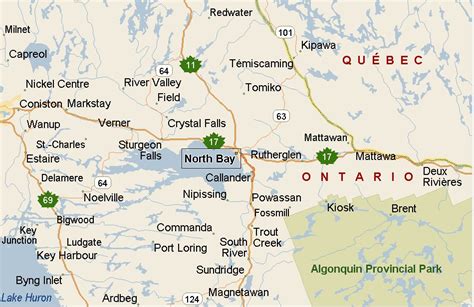 Where is North Bay, Ontario? see area map & more