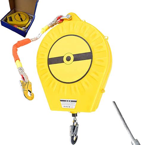 Buy Self Retracting Lifeline Fall Protection with Steel Locking Hook, Fall Arrest Equipment, 5m ...