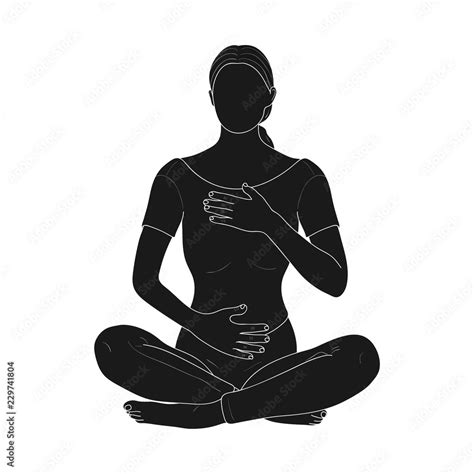 Meditation. Breath Awareness Exercise. Vector. Stock Vector | Adobe Stock