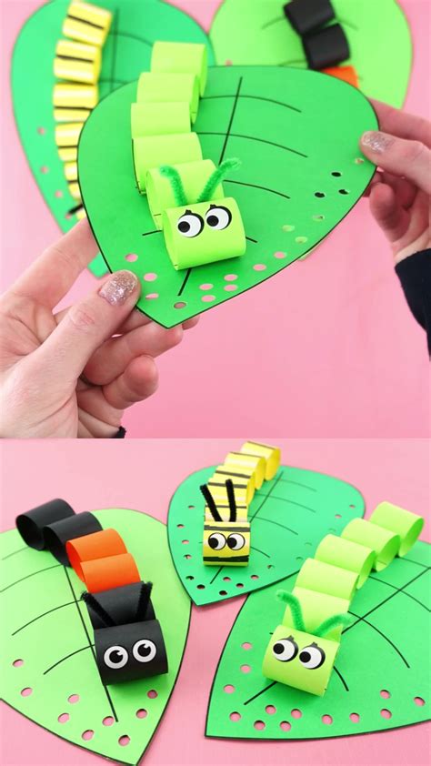 Easy Caterpillar Craft for Kids -Free Template – Do it yourself – Malvorlagen Mandala