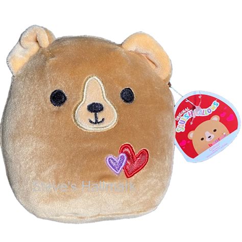 Squishmallow Omar Brown Bear with Hearts 5" Stuffed Plush By Kelly Toy – Steve's Hallmark