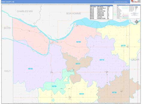 Knox County, NE Wall Map Color Cast Style by MarketMAPS - MapSales.com