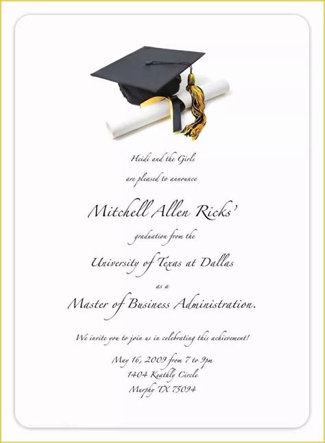 Free Graduation Announcements Templates Of 40 Free Graduation Invitation Templates Template Lab ...