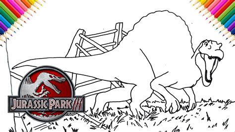 Jurassic Park Spinosaurus Coloring Pages