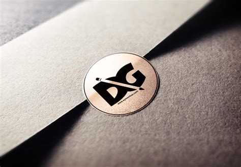 Free Envelope Stamp Logo Mockup (PSD)