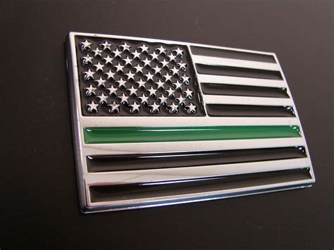 Thin Green Line AMERICAN FLAG Durable ABS Plastic 3D Emblem | Etsy