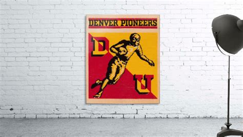 1941 denver pioneers football art - Row One Brand