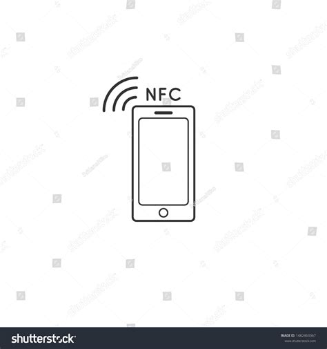 Nfc Mobile Phone Icon Near Field Stock Vector (Royalty Free) 1482463367