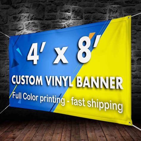 4x8' Custom Banners Vinyl Banner printing 13oz full | Etsy