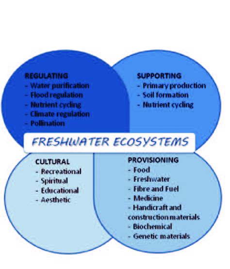 1. Ecosystem services provided by freshwater ecosystems (adapted from ...