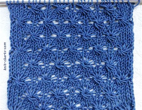 Free Knitting Patterns - Star Lace Knit Stitch