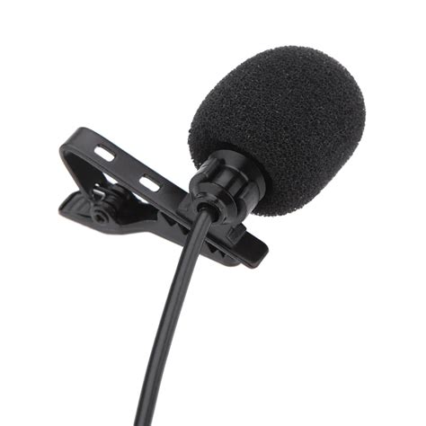 3.5mm Lavalier Clip Metal Mono Microphone Mic with Collar Clip for ...