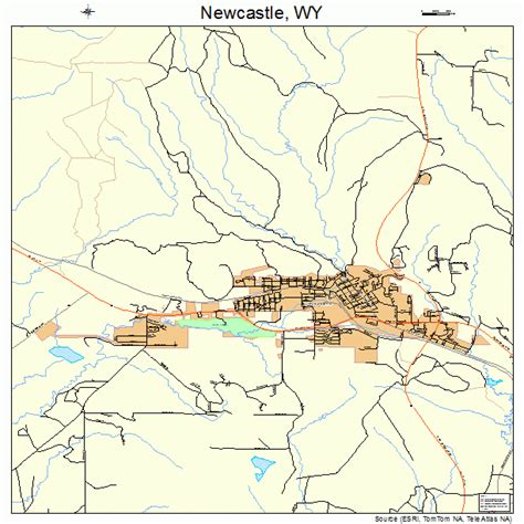 Newcastle Wyoming Street Map 5656215