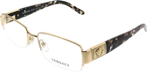 Amazon.com: Versace VE 1175B Eyeglasses w/Gold Frame and Non- 53 mm Diameter Lenses, : Versace ...