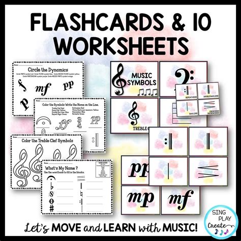 Music Theory Symbols: Presentation, Posters, Flashcards, Worksheets