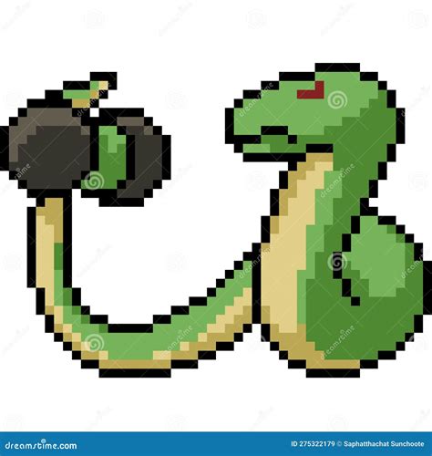 Pixel Art Snake Icon Illustration | CartoonDealer.com #250519760