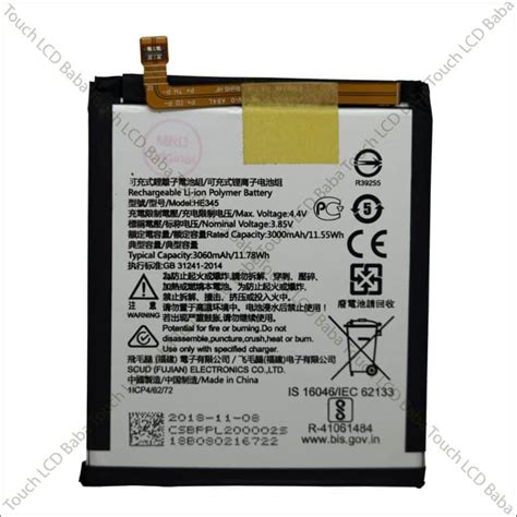 Nokia 6.1 100% Original Battery - HE345 3060mAh