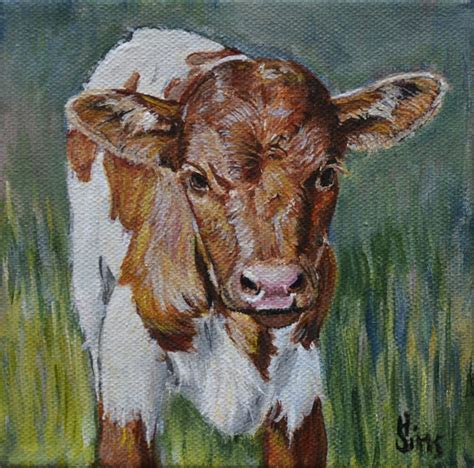 Cow Painting Texas Longhorn, Farmhouse Wall Decor, Country Home Decor Giclee Print, Rustic Wall ...