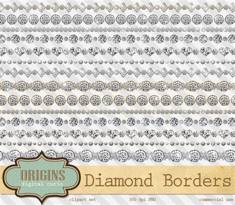 Diamond Bling Border Clip Art