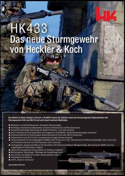 020mag.com Airsoft Magazine: The new HK433 rifle for the German Military