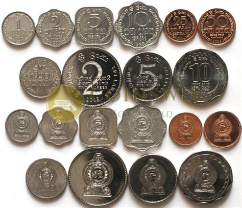 Sri Lanka 10 coins set 1978-2016 XF-UNC (# 814-1 )