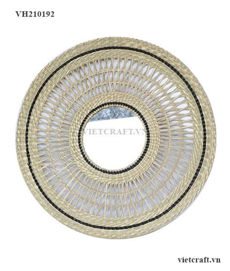 VH210192-Round seagrass mirror - Vietnam Handicraft Co., Ltd