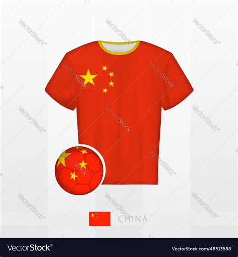 Football uniform of national team china Royalty Free Vector