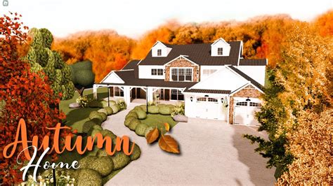 Fall Suburban Home Bloxburg Speedbuild - YouTube