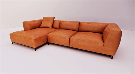 3D model Modern Leather Sofa sofa | CGTrader