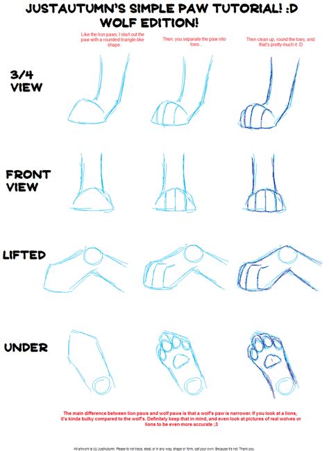 Wolf Paw Tutorial by JustAutumn on DeviantArt