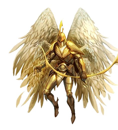 Solar Angel with Longbow - Pathfinder PFRPG DND D&D 3.5 5th ed d20 ...