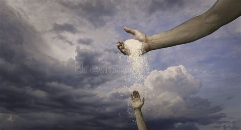 God Hand Pouring Out Blessing Stock Image - Image of stretching, believe: 127519647