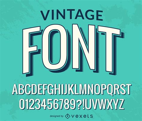 Vintage Font Styles Alphabet