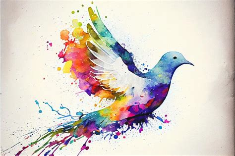 Dove Watercolor Painting Illustration Stock Illustrations – 279 Dove Watercolor Painting ...